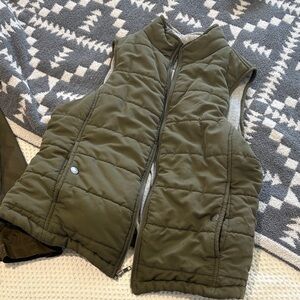 Natural Reflections Olive Green Quilted Vest